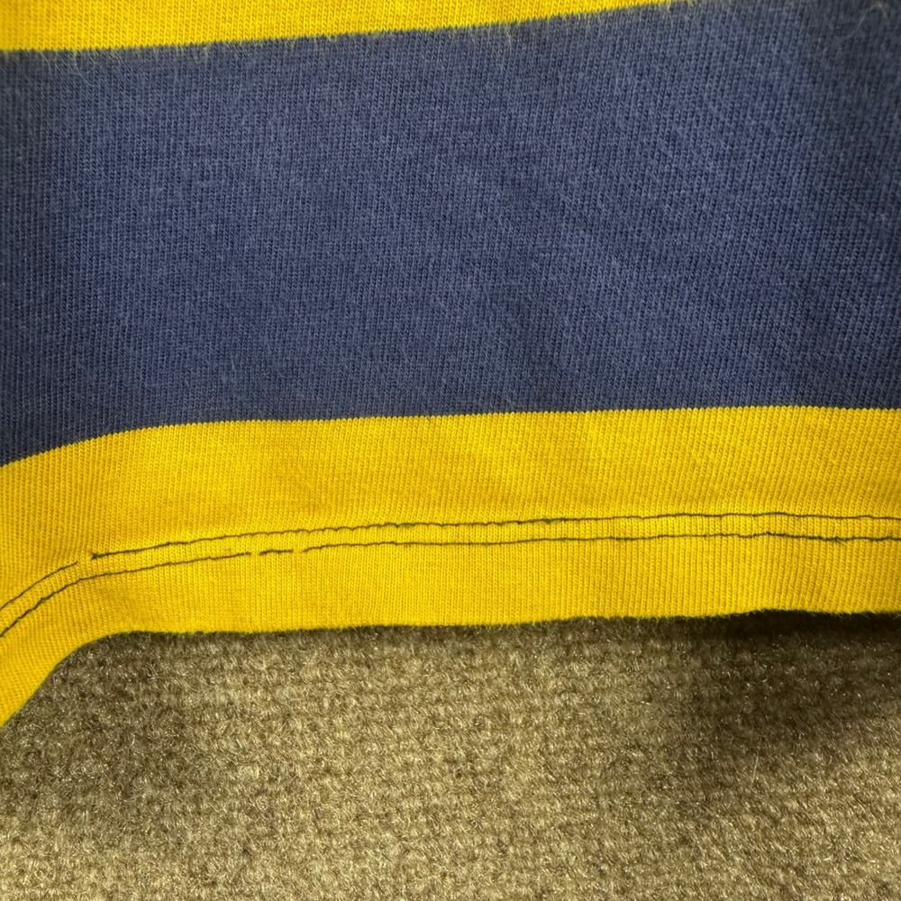 US Polo Assn Toddler Boy Rugby Shirt 5T Long Sleeve Striped Yellow Blue Polo - Picture 6 of 8